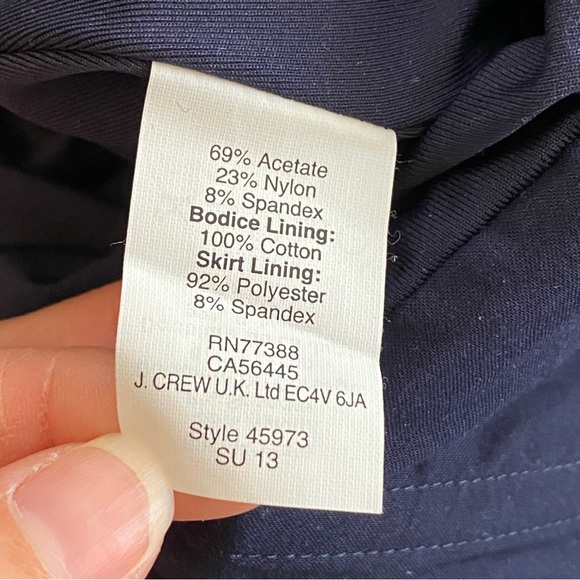 J. Crew cocktail dress, strapless, sweetheart neckline, navy, size 10P - Picture 11 of 11